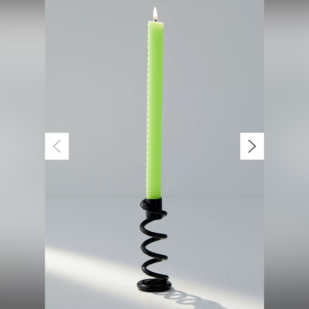 NWT Black Spiral Candle Holder